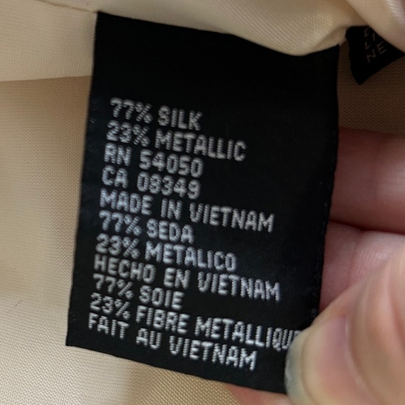 VTG Jones New York Women’s Size 8P 2 Piece Skirt Set Silk & Metallic Old Money - Picture 7 of 15